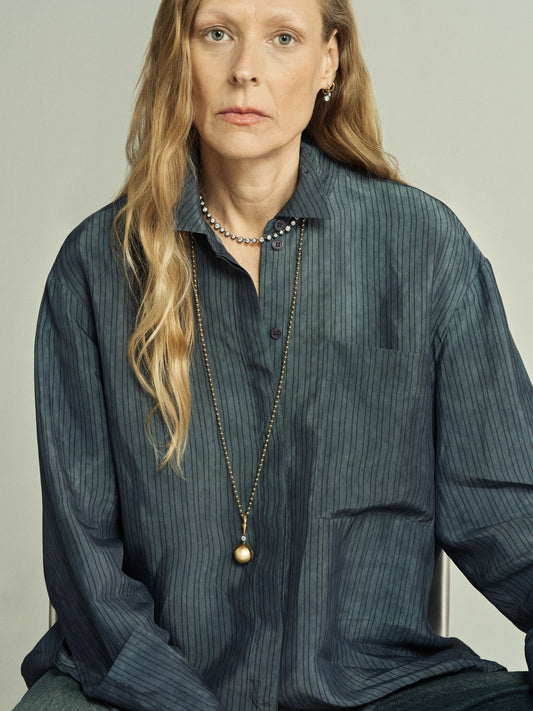 Orbit Yellow Gold & 0.40ct Diamond Sphere Locket Pendant View 3