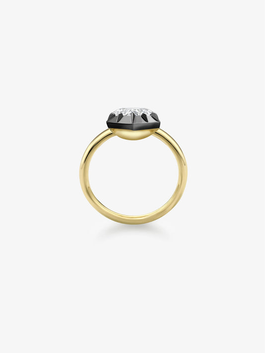 4.03ct Heart-Shaped Diamond Button Back Ring View 4