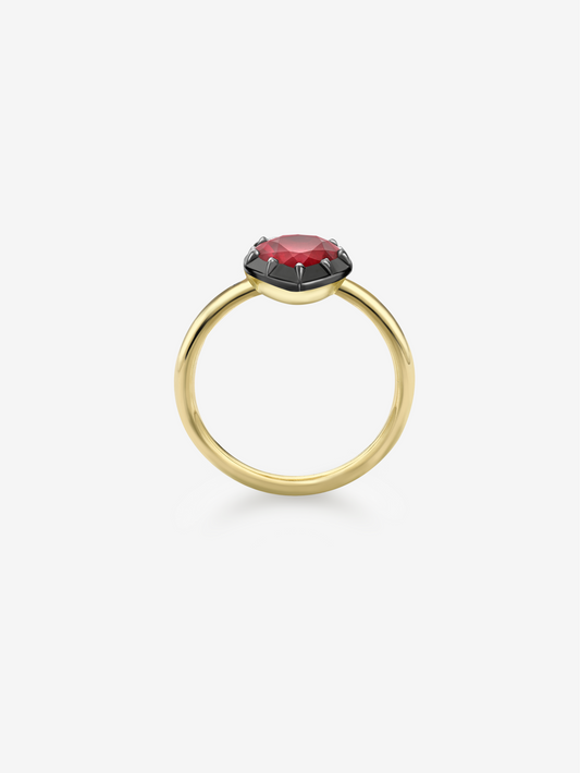 2.01ct Heart-Shaped Ruby Button Back Ring View 3