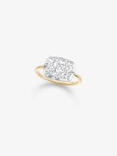 4.06ct East-West Cushion Diamond & White Gold Button Back Ring