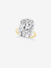 12.52ct Cushion Diamond Button Back Ring