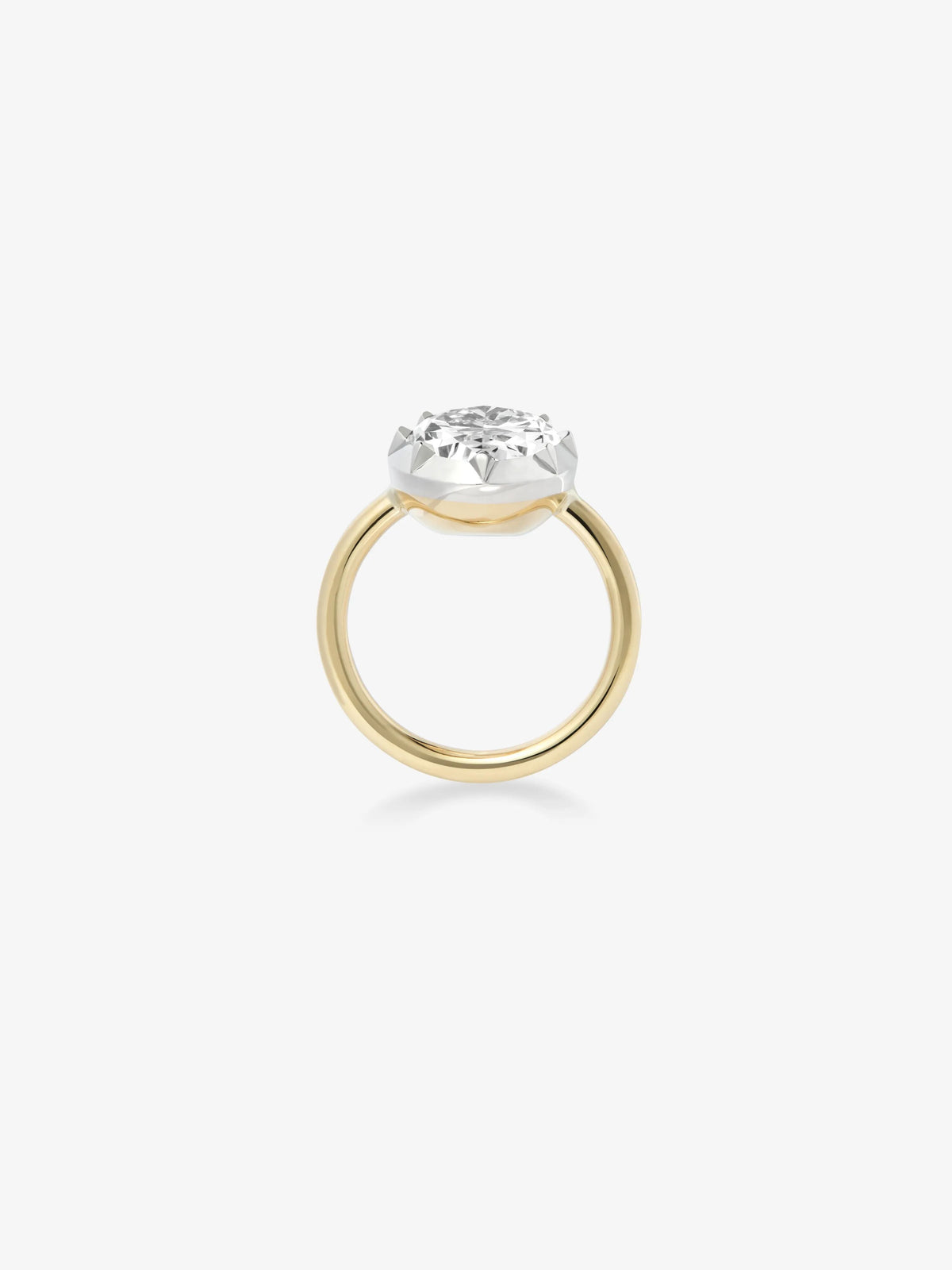 6.54ct Oval Diamond & White Gold Button Back Ring | Jessica McCormack ...