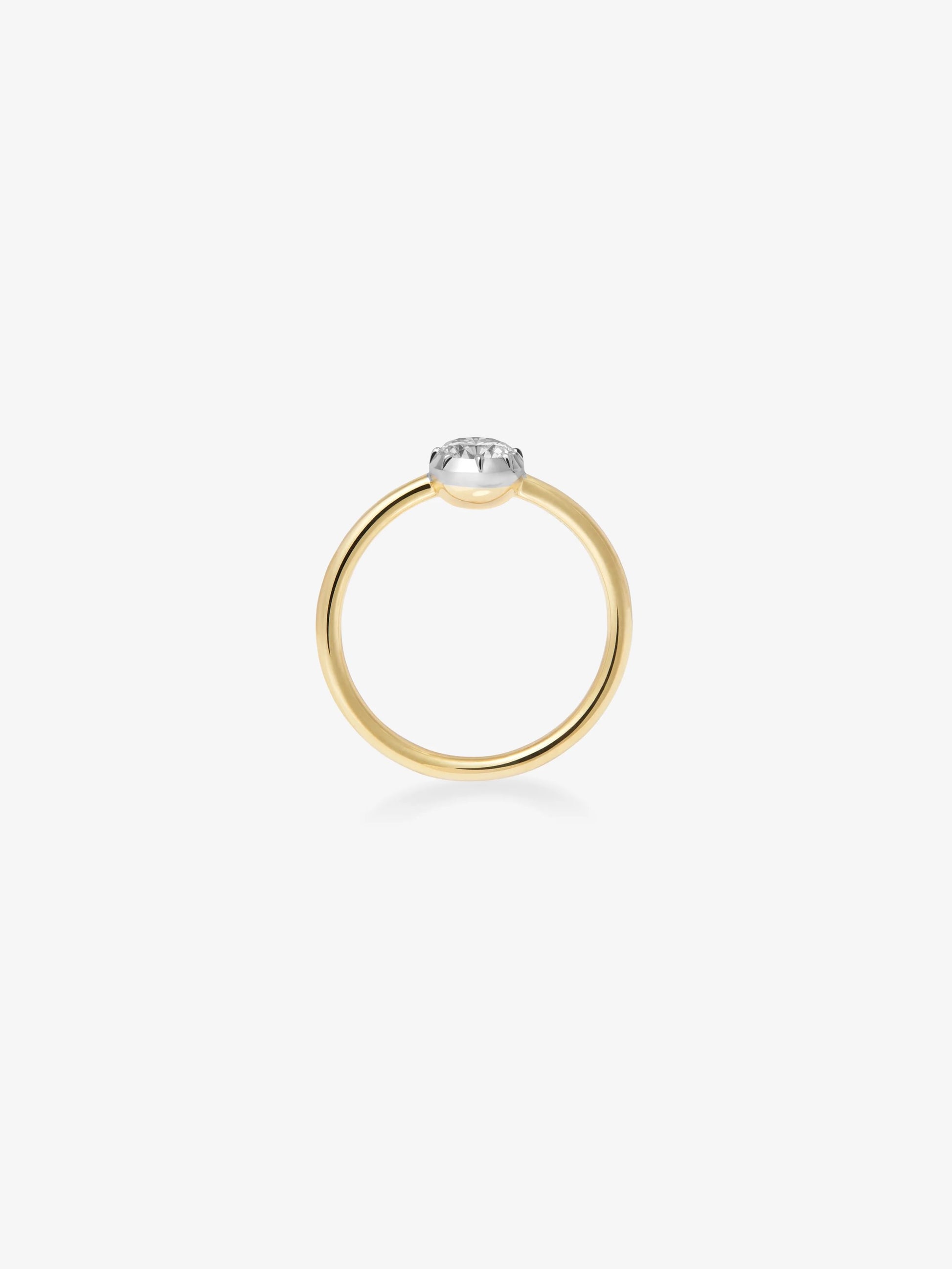 0.50ct Diamond & White Gold Button Back Ring View 4