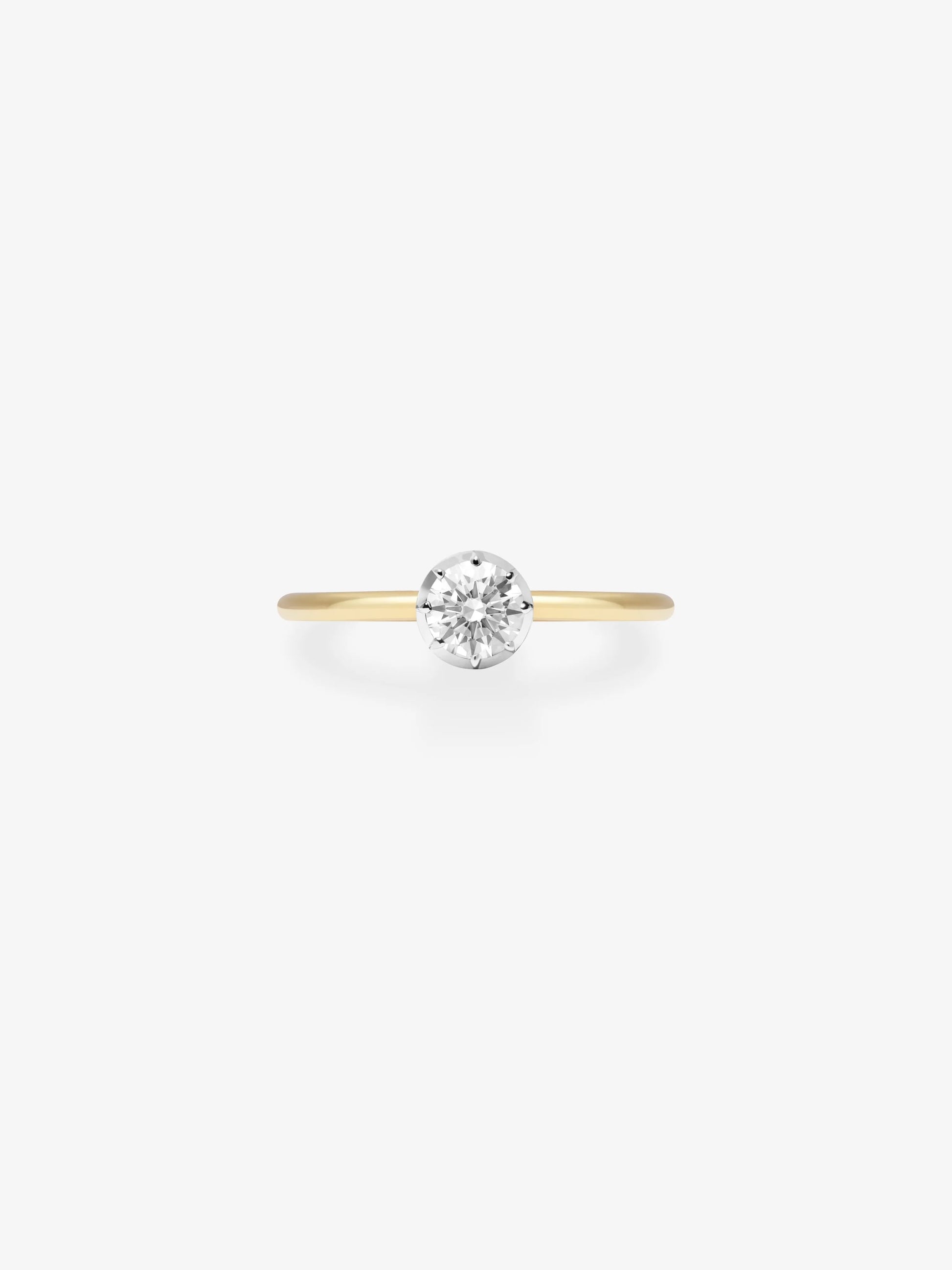 0.50ct Diamond & White Gold Button Back Ring View 1
