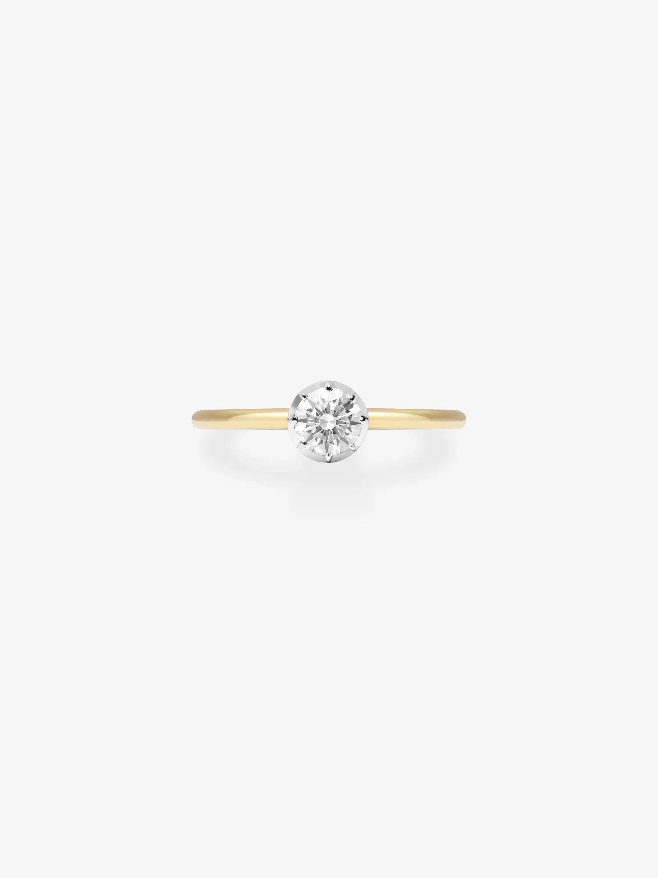 0.50ct Diamond & White Gold Button Back Ring View 1