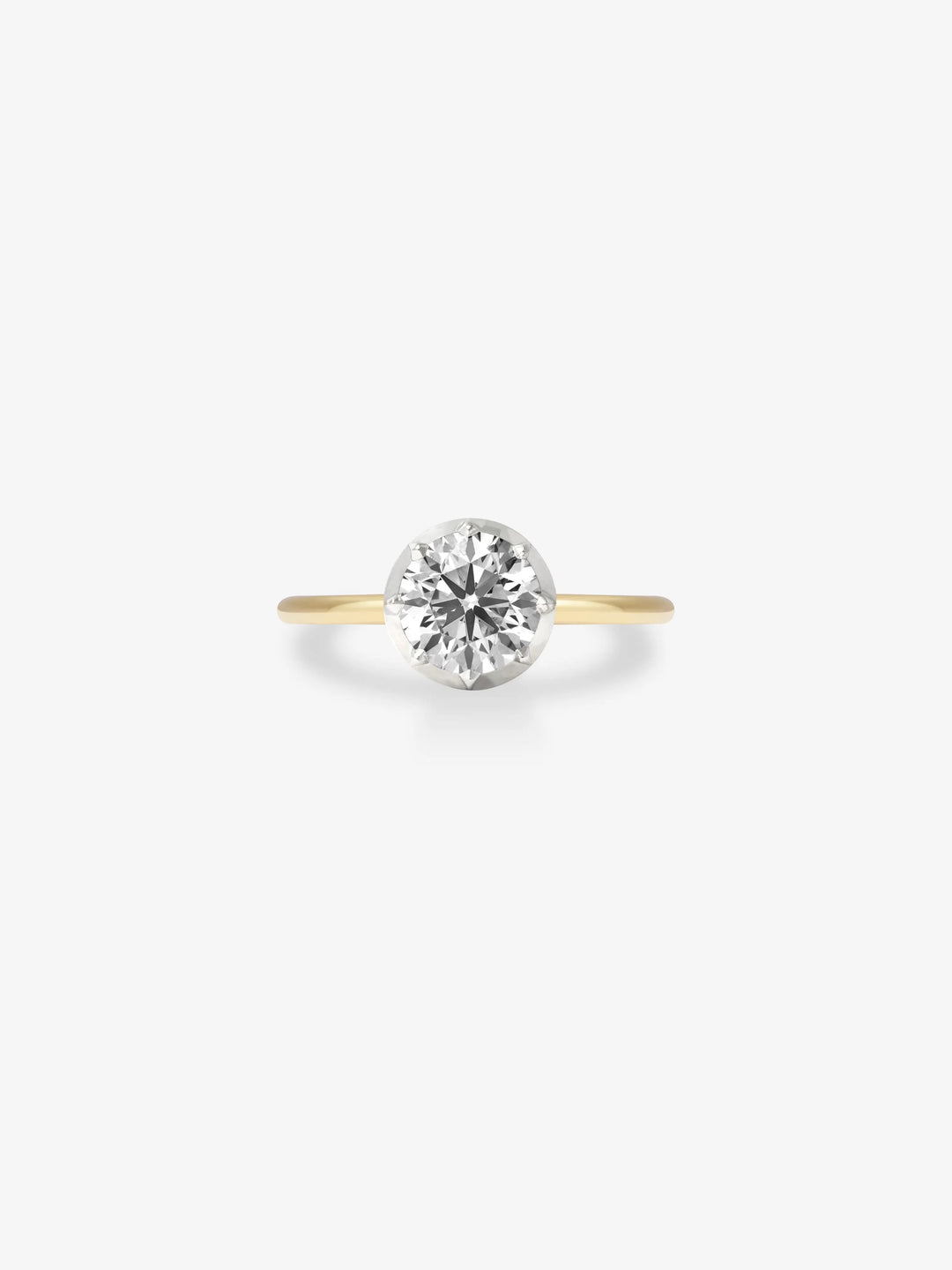 1.55ct Round Brilliant Diamond Button Back Ring  View 1