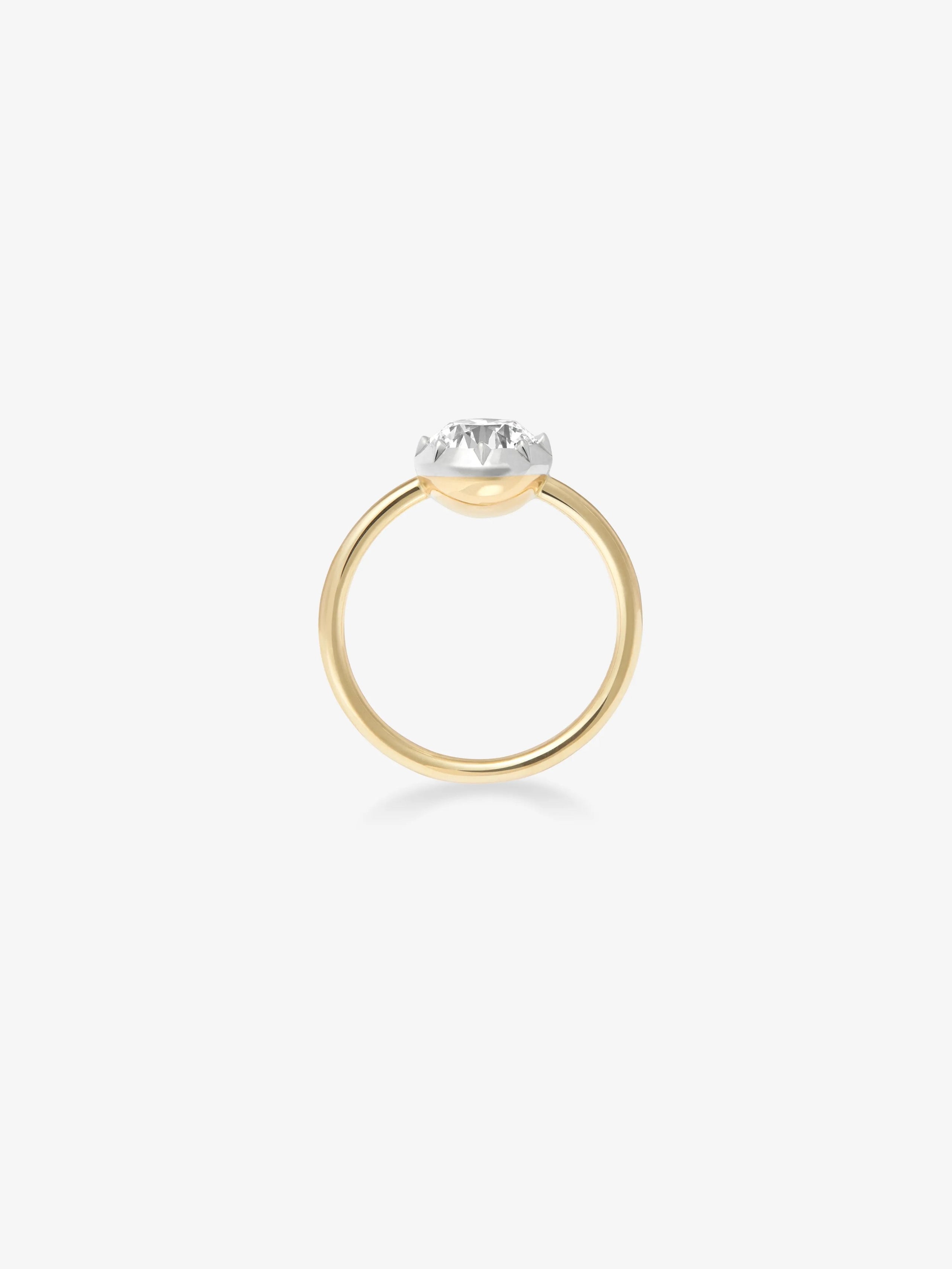 1.55ct Round Brilliant Diamond Button Back Ring View 4