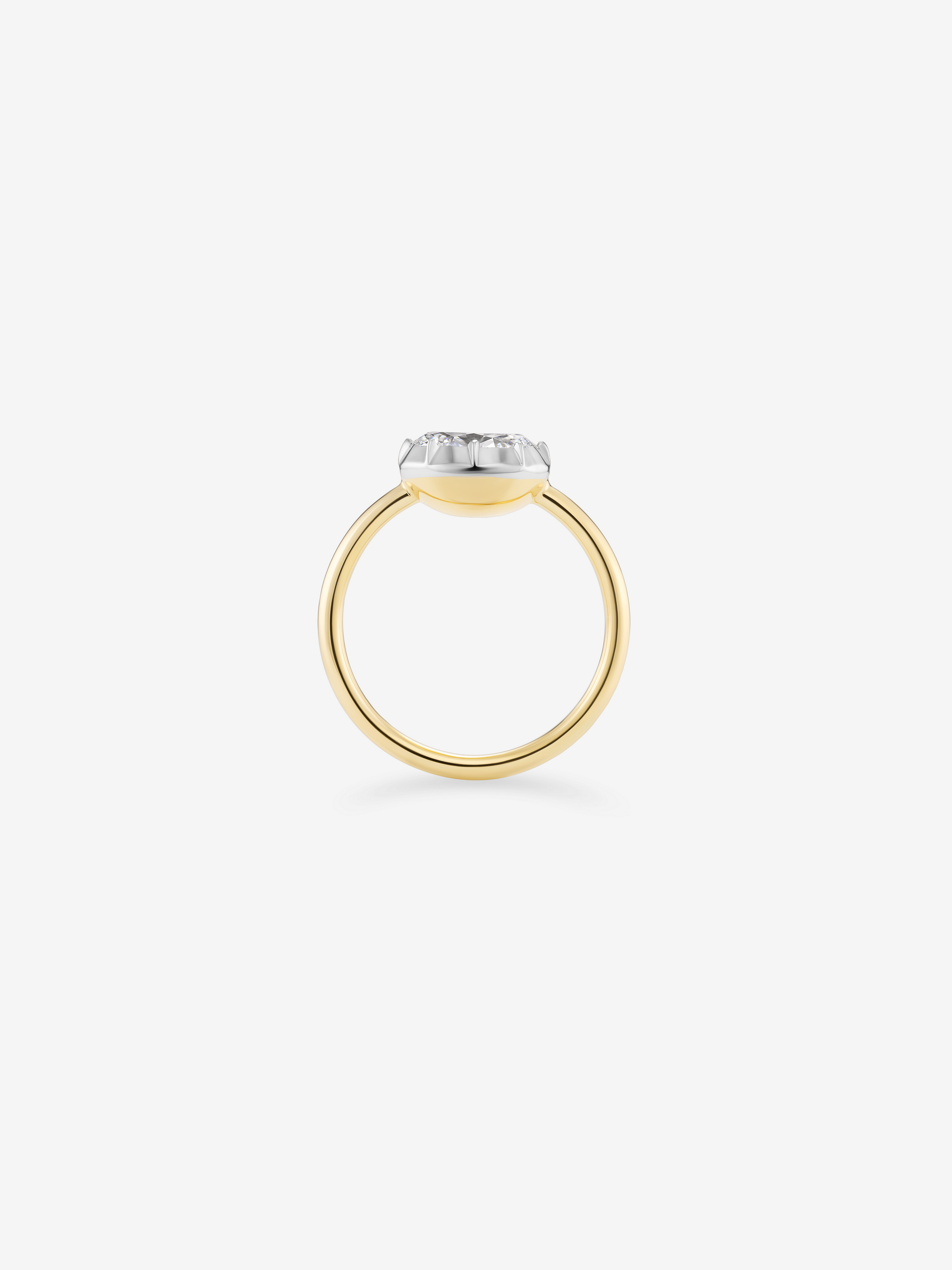 1.51ct East-West Oval Diamond Button Back Ring View 3