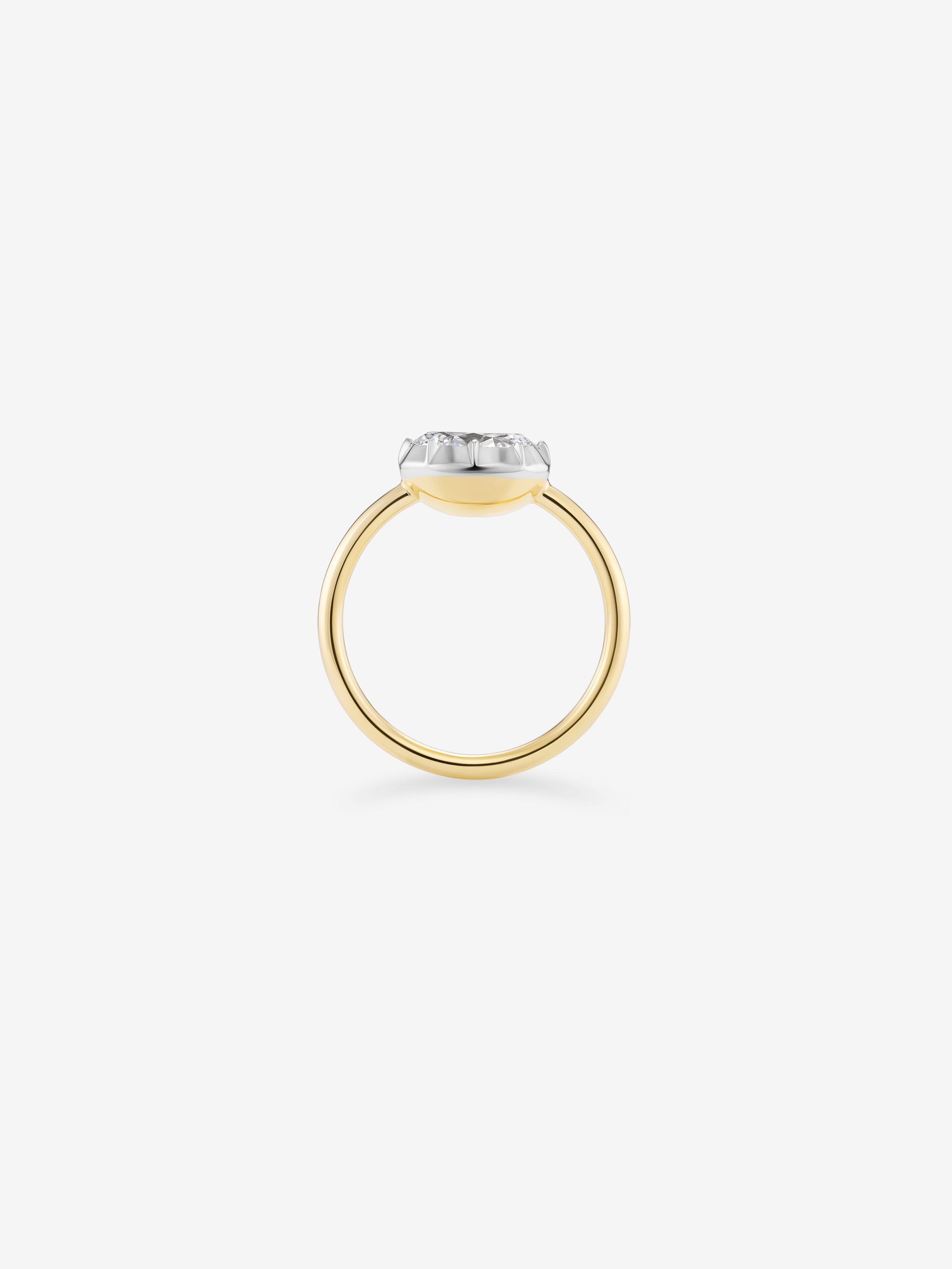 1.51ct East-West Oval Diamond Button Back Ring View 3
