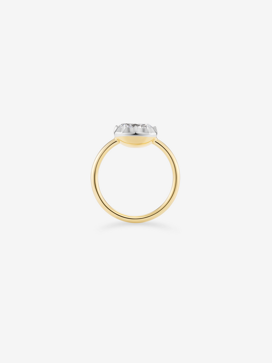 1.51ct East-West Oval Diamond Button Back Ring View 3