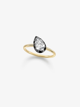 1ct Tilted Pear Diamond Button Back Ring