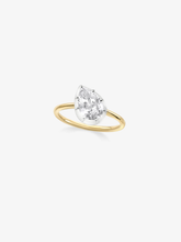 1.46ct Tilted Pear Diamond Button Back Ring