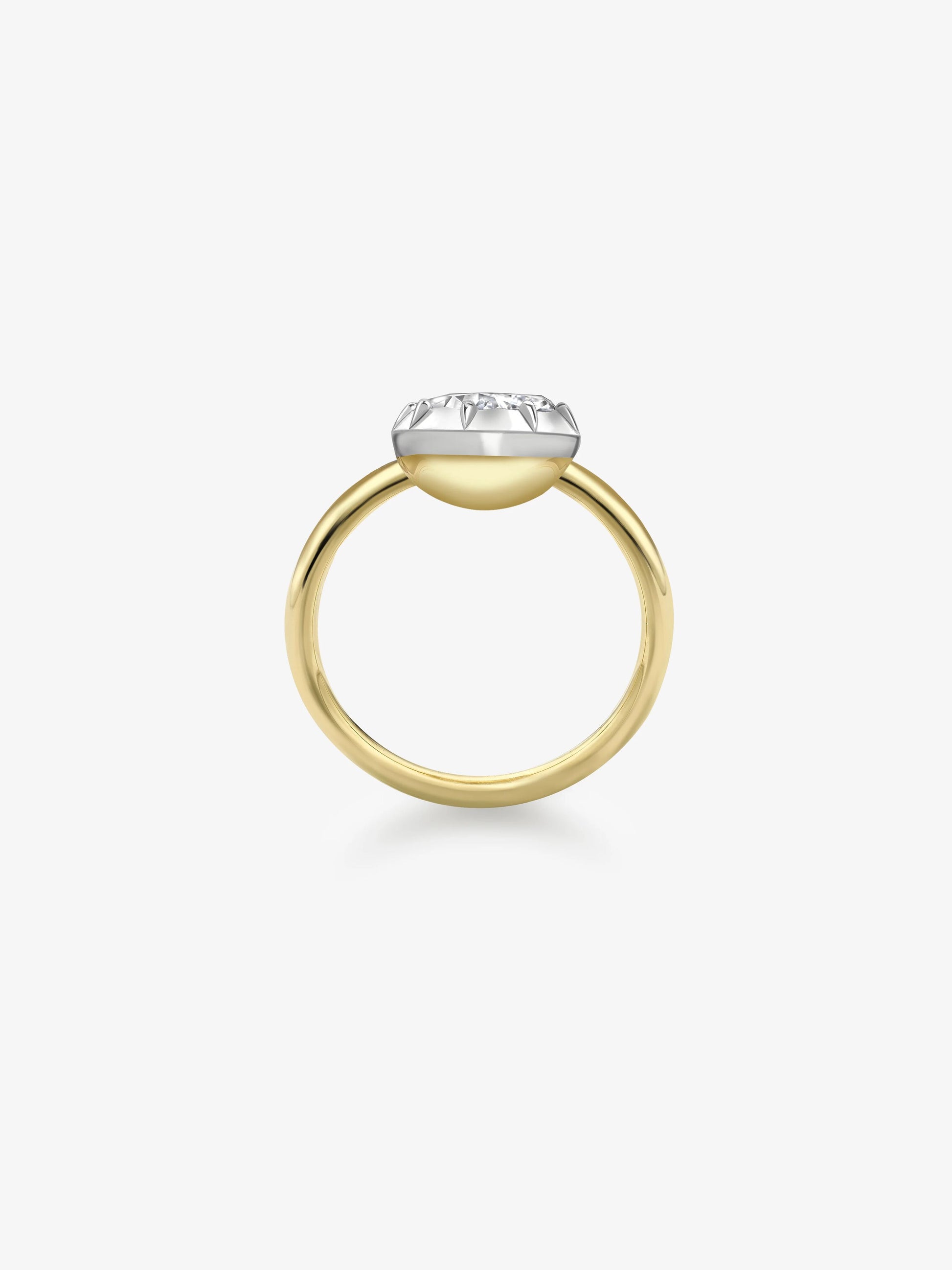 1.73ct Tilted Pear Diamond Button Back Ring View 4
