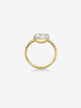 2.01ct Tilted Pear Diamond Button Back Ring