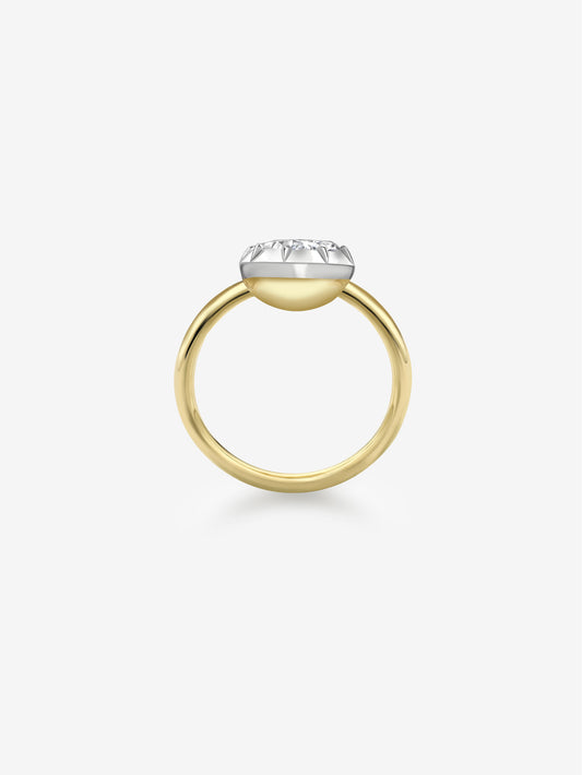2.01ct Tilted Pear Diamond Button Back Ring View 3