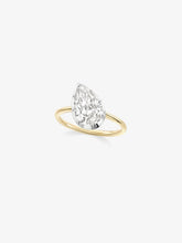 2.72ct Tilted Pear Diamond Button Back Ring