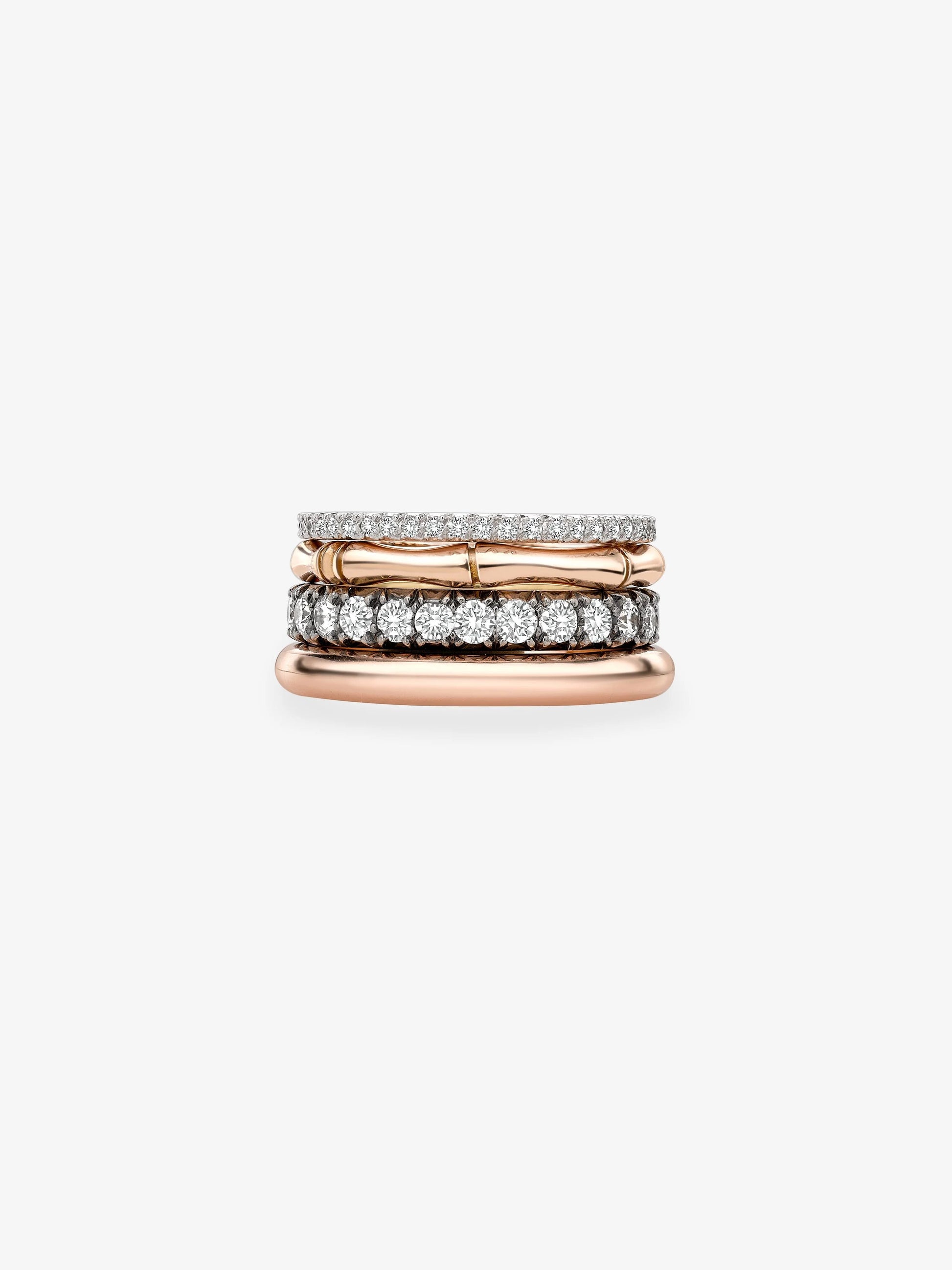 Round Wire 3mm Rose Gold Band View 2