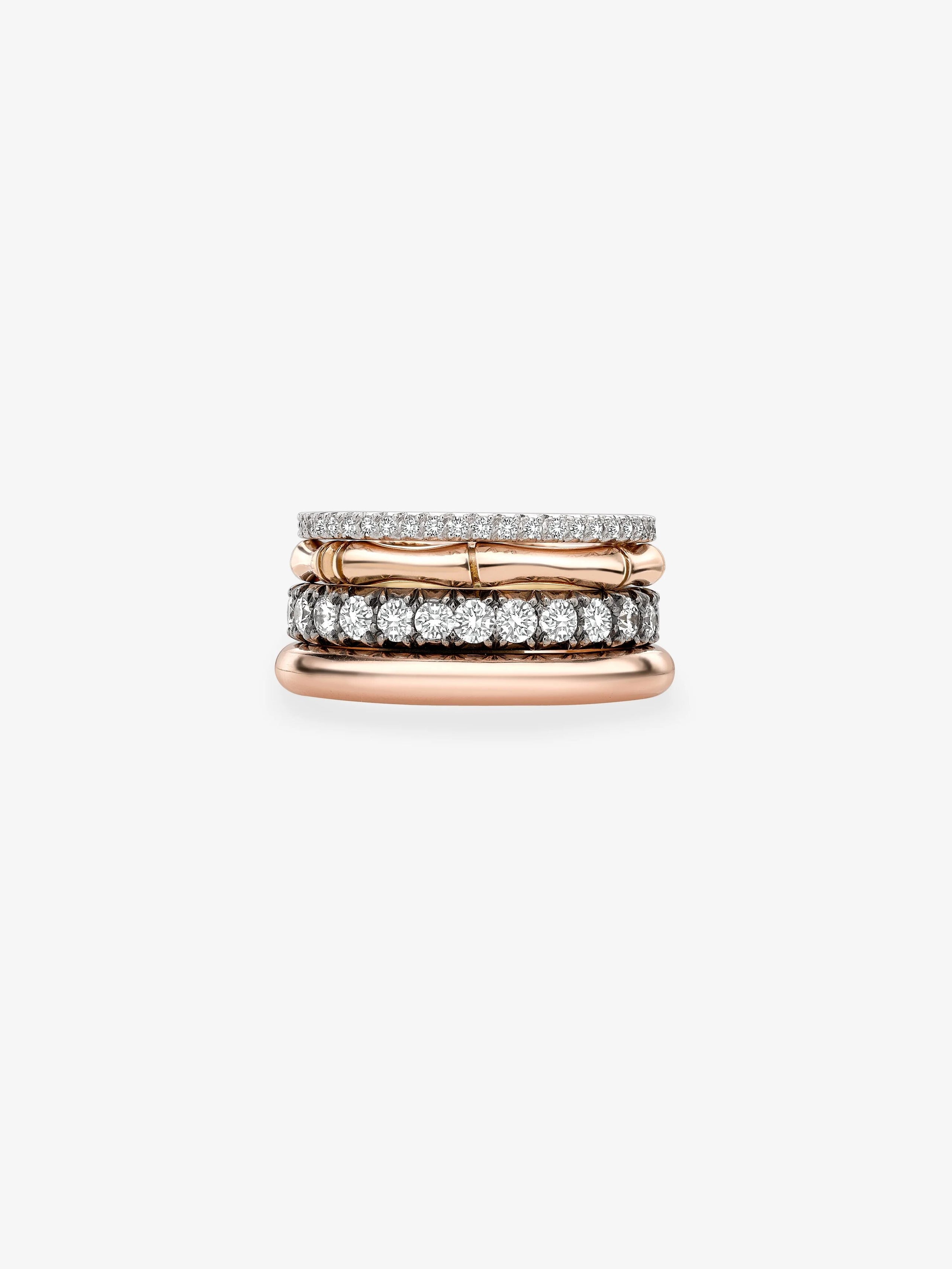 Round Wire 3mm Rose Gold Band View 2