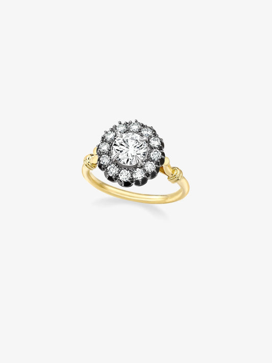 Daisy Diamond Halo Ring View 2