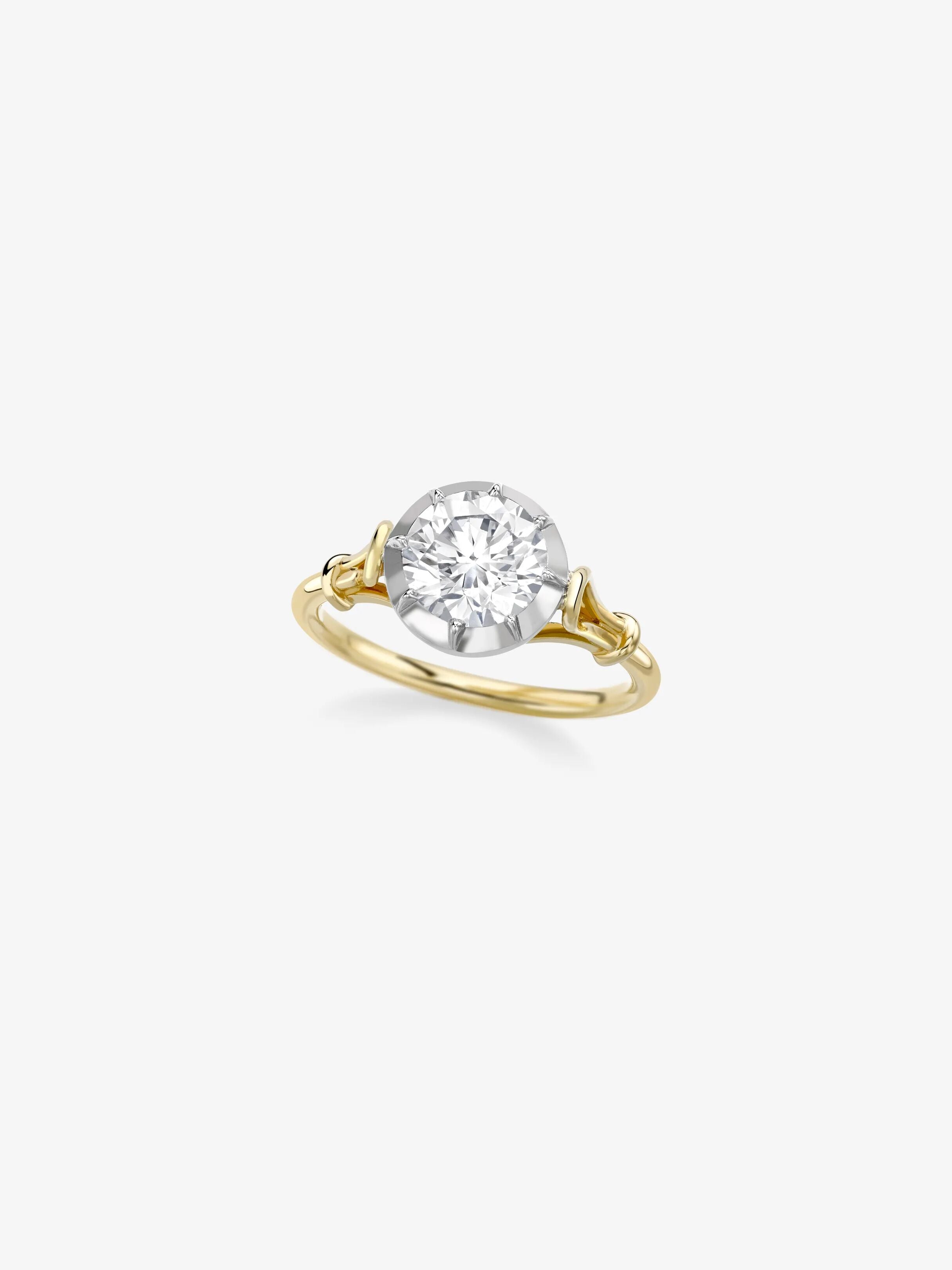 Georgian Loop 1.29ct Diamond Ring View 2