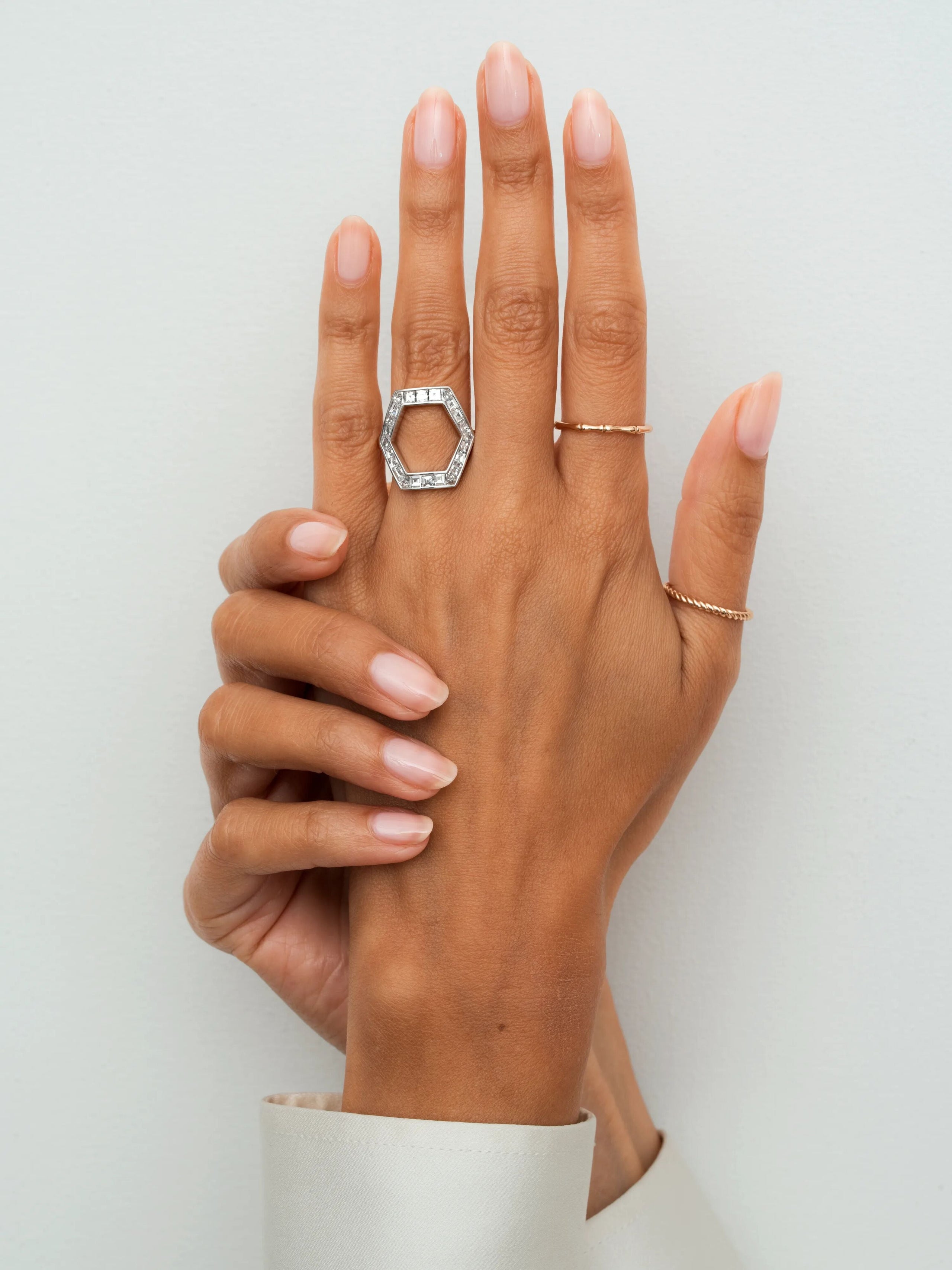 Hex Diamond Ring View 3