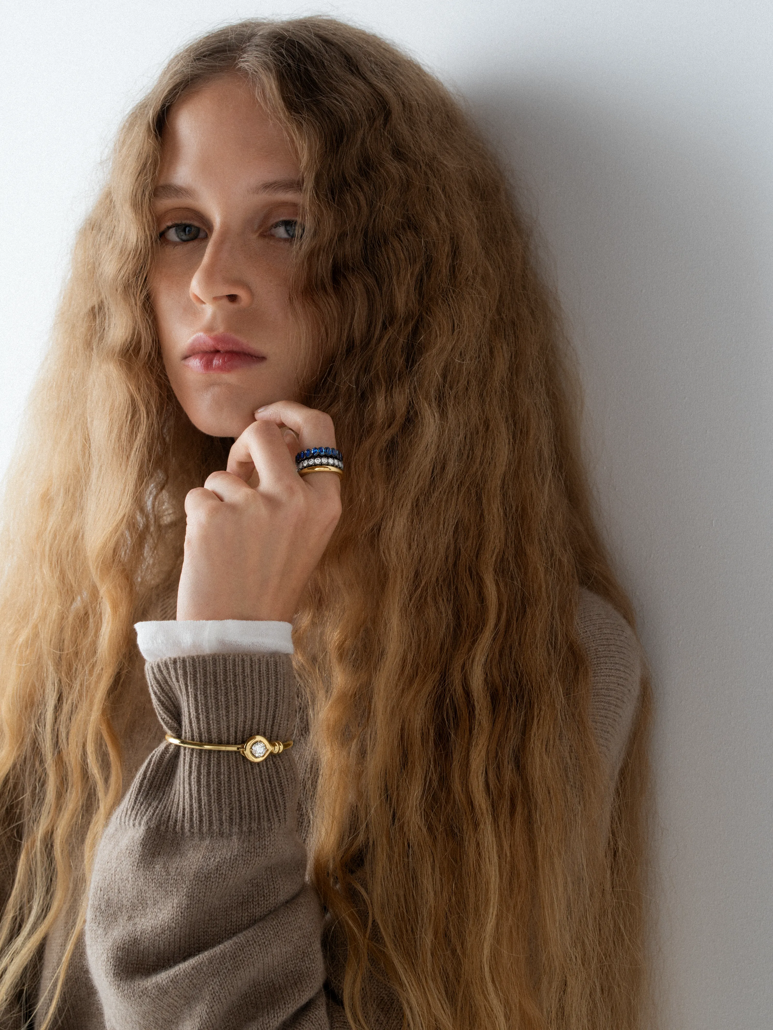 Forget Me Knot 1.30ct Diamond Yellow Gold Bangle View 3