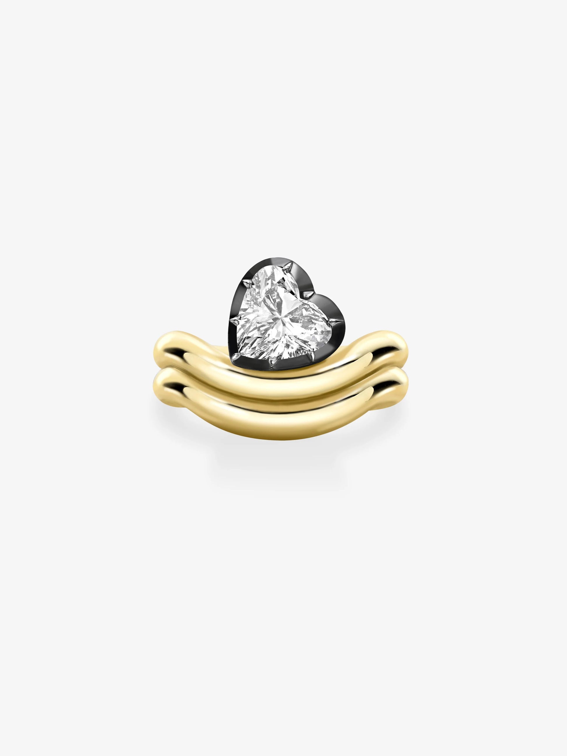 1.51ct Tilted Heart-Shaped Diamond Wave Ring View 1