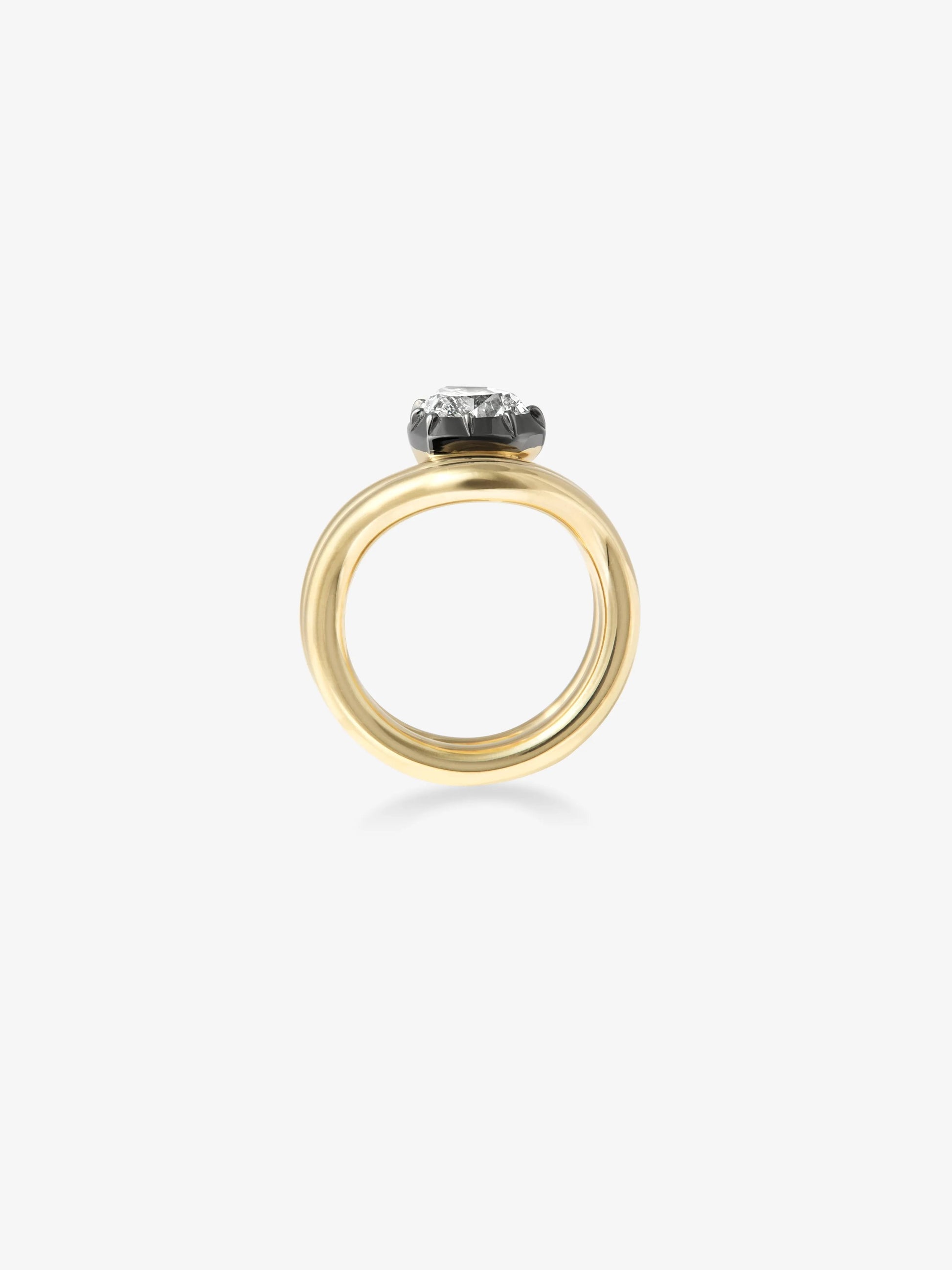 1.51ct Tilted Heart-Shaped Diamond Wave Ring View 4
