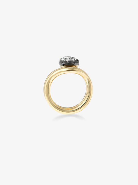 1.51ct Tilted Heart-Shaped Diamond Wave Ring View 4