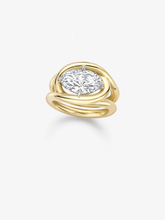 Twisted Gold 2.50ct Oval Diamond Ring