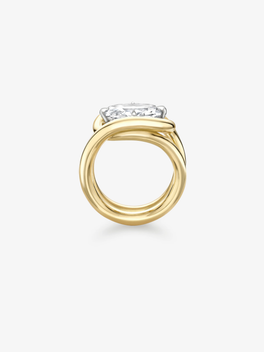 Twisted Gold 2.50ct Oval Diamond Ring