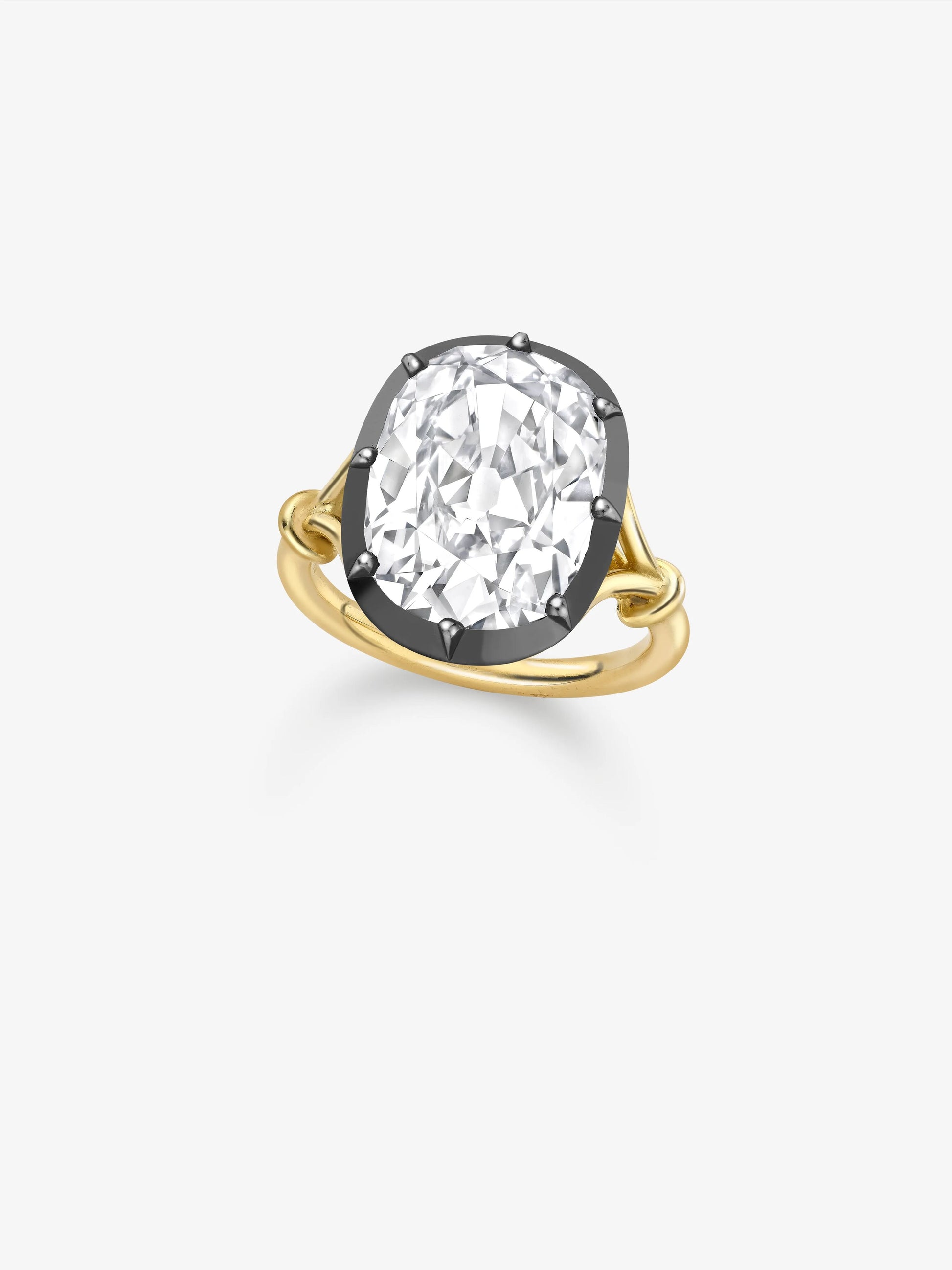 Georgian Loop 6.08ct Cushion Diamond Ring View 2